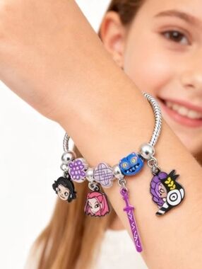 Huntrix KPop Demon Hunters Charm Bracelet Anime Style Chibi Monster Slayer Jew